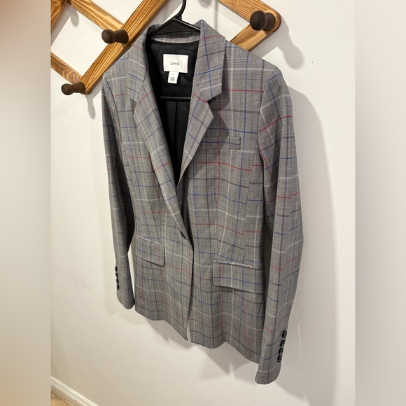 Lewit plaid wool blend blazer - Picture 2 of 8